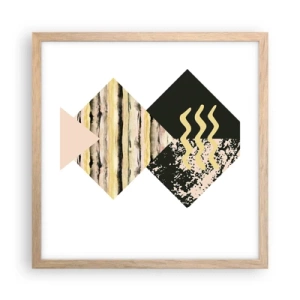 Plakát v rámu světlý dub - Není to tak jednoduché - 40x40 cm