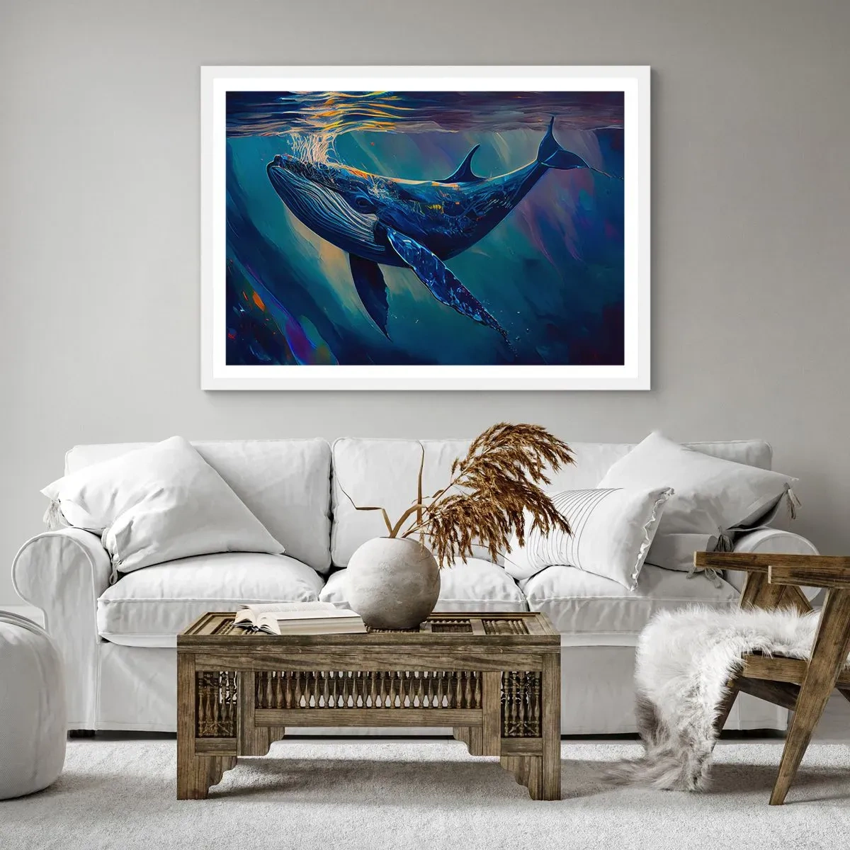 Plakát v bílém rámu - Vítej v mém světě - 70x50 cm