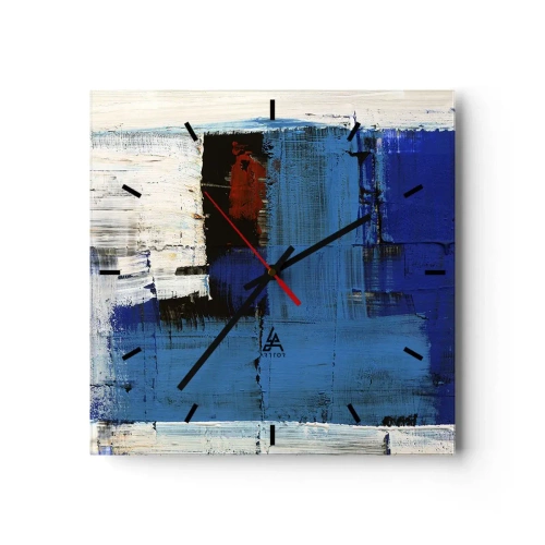Nástěnné hodiny - Tajemství modré - 40x40 cm