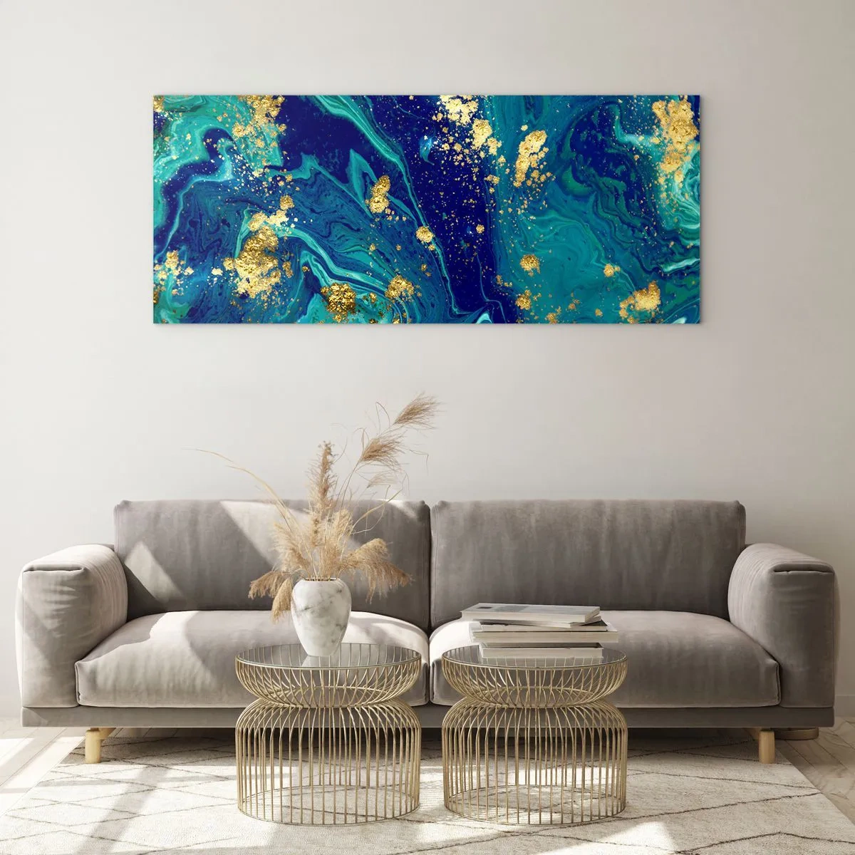 Obraz na skle - Plátky slunce  - 100x40 cm