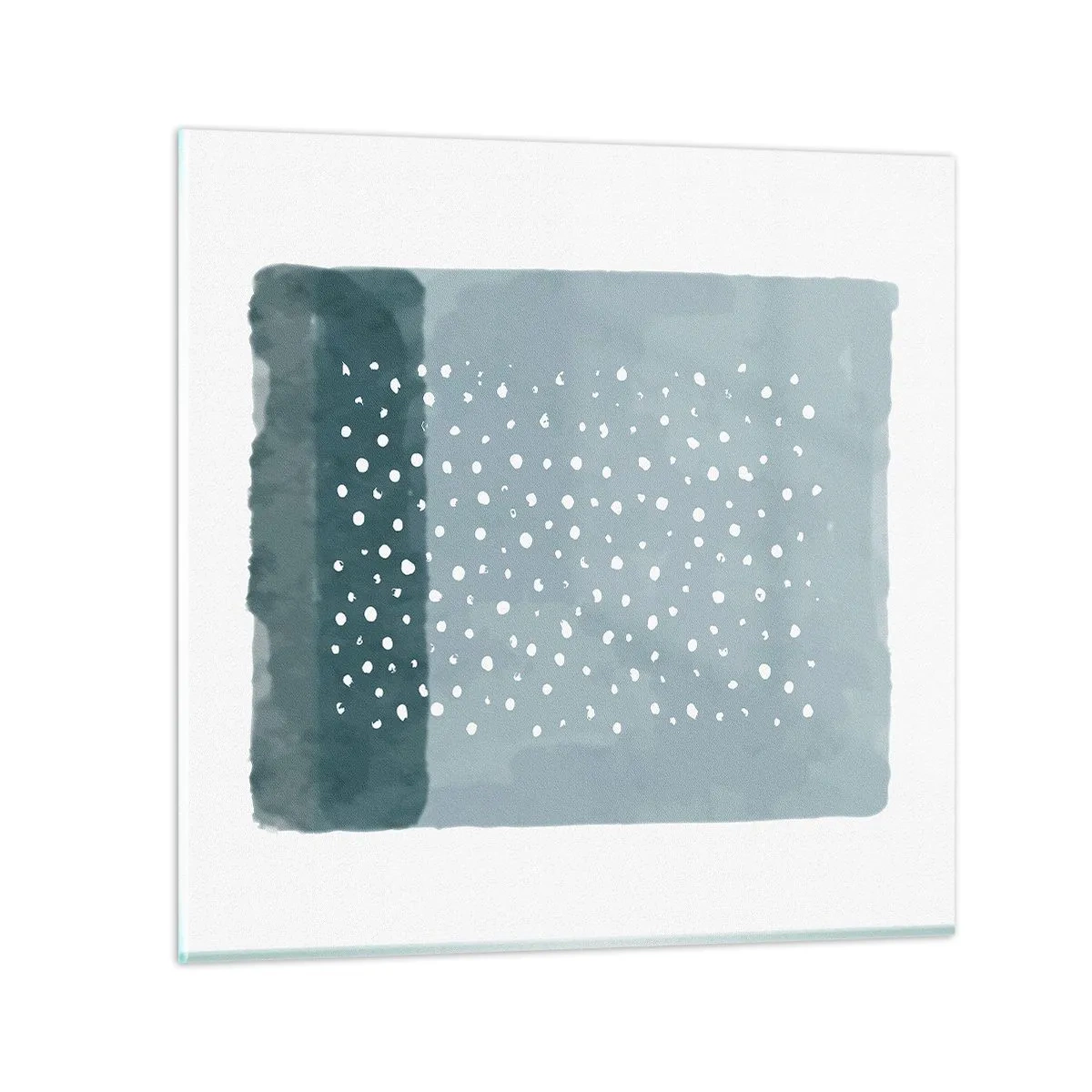 Obraz na skle - Pěstováno na modři - 30x30 cm