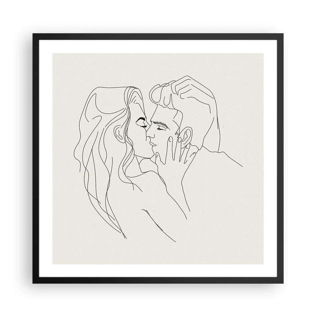 Plakát v černém rámu - Zamotaní citem - 60x60 cm