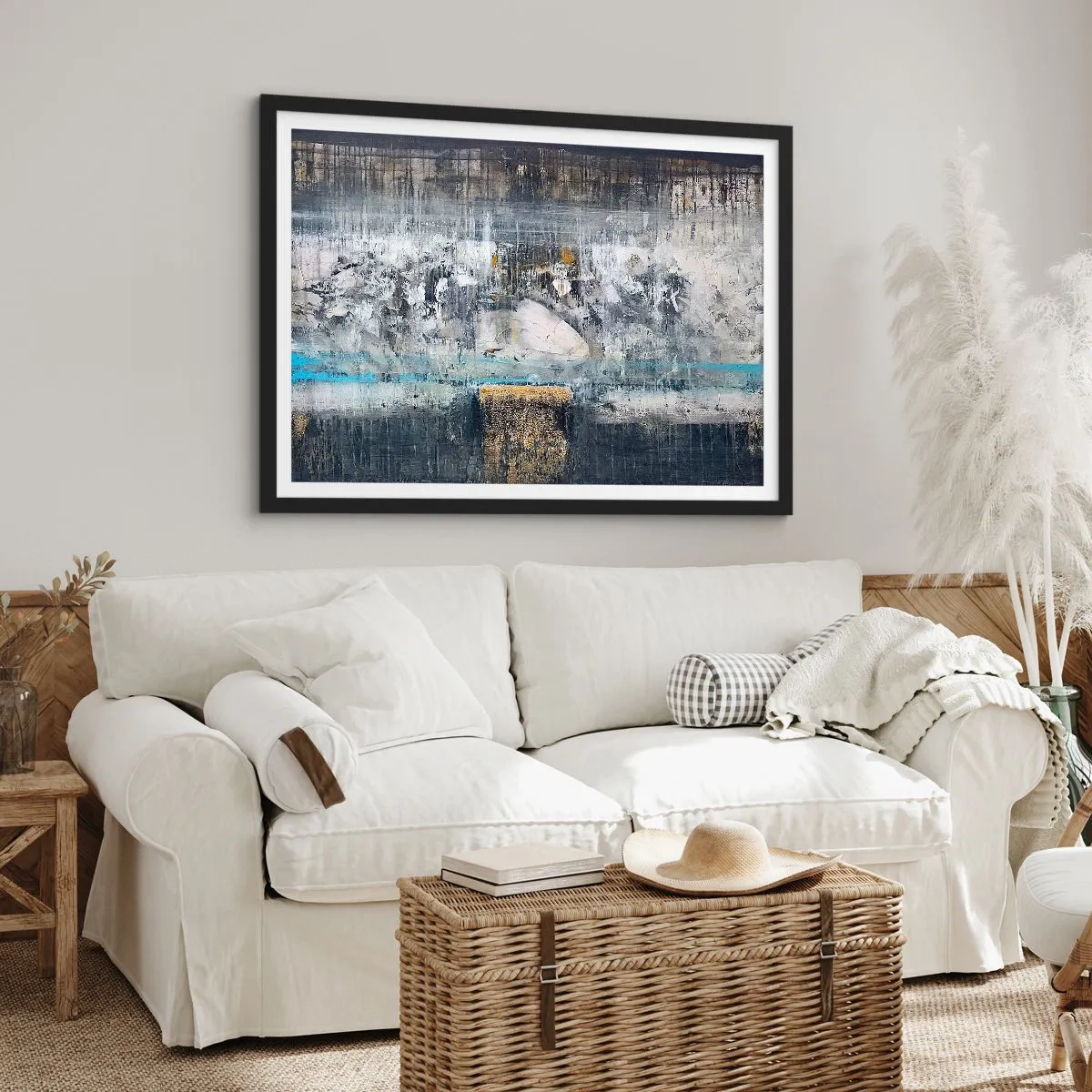 Plakát v černém rámu - Jako na ledě, tak i na hroudě - 91x61 cm