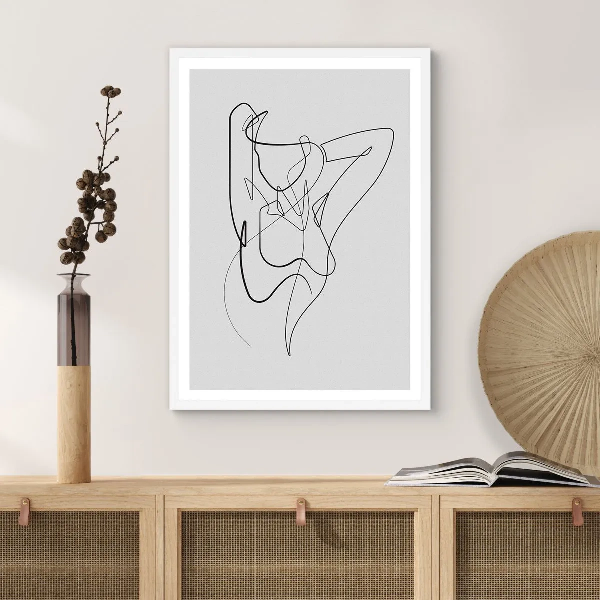 Plakát v bílém rámu - Ty jsi záhada… - 70x100 cm