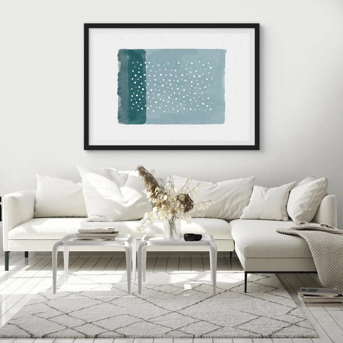 Plakát v černém rámu - Pěstováno na modři - 70x50 cm