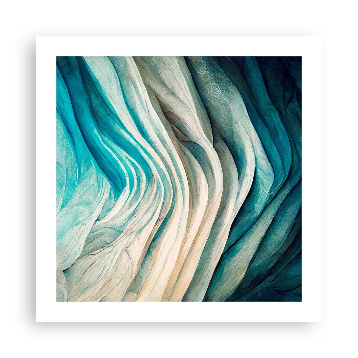 Plakát - Modrá neukojitelnost - 50x50 cm