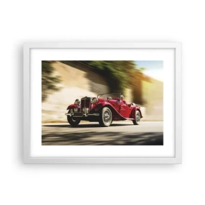 Plakát v bílém rámu - Krásnější než Níké Samothrácká - 40x30 cm