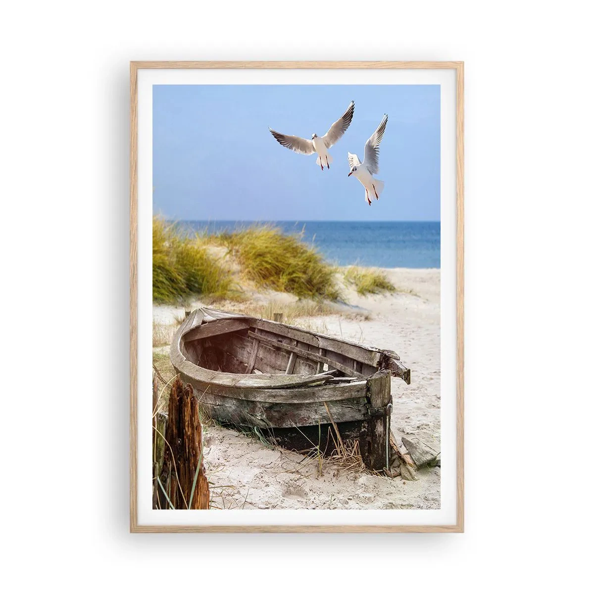 Plakát v rámu světlý dub - Větrem ozářené - 70x100 cm