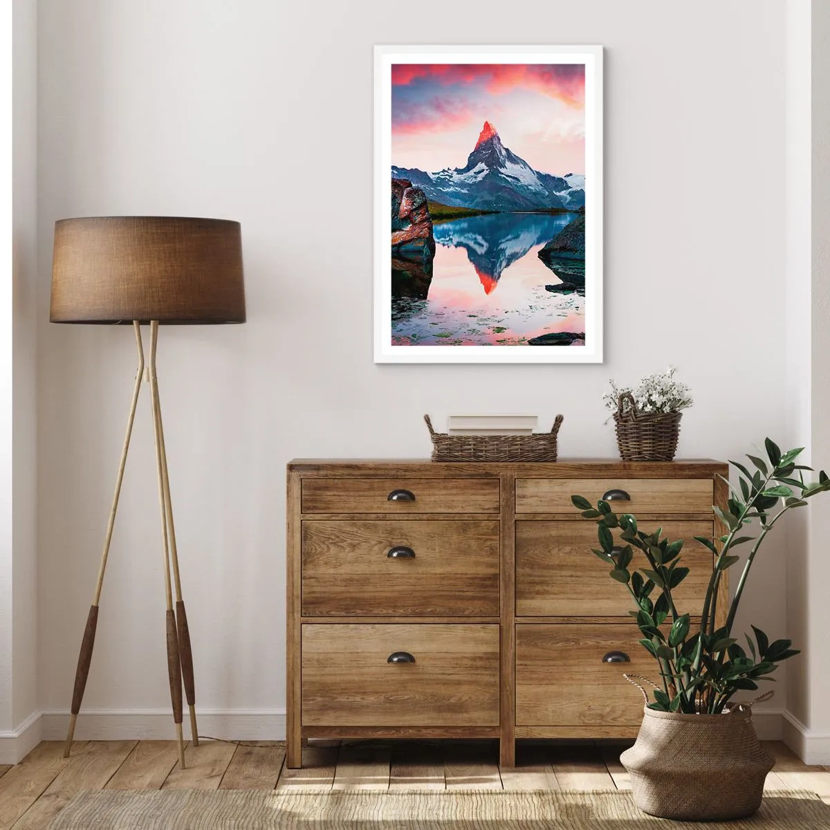 Plakát v bílém rámu - Srdce hor je vřelé - 61x91 cm