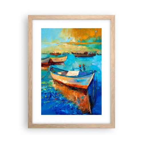 Plakát v rámu světlý dub - V jižním zálivu - 30x40 cm