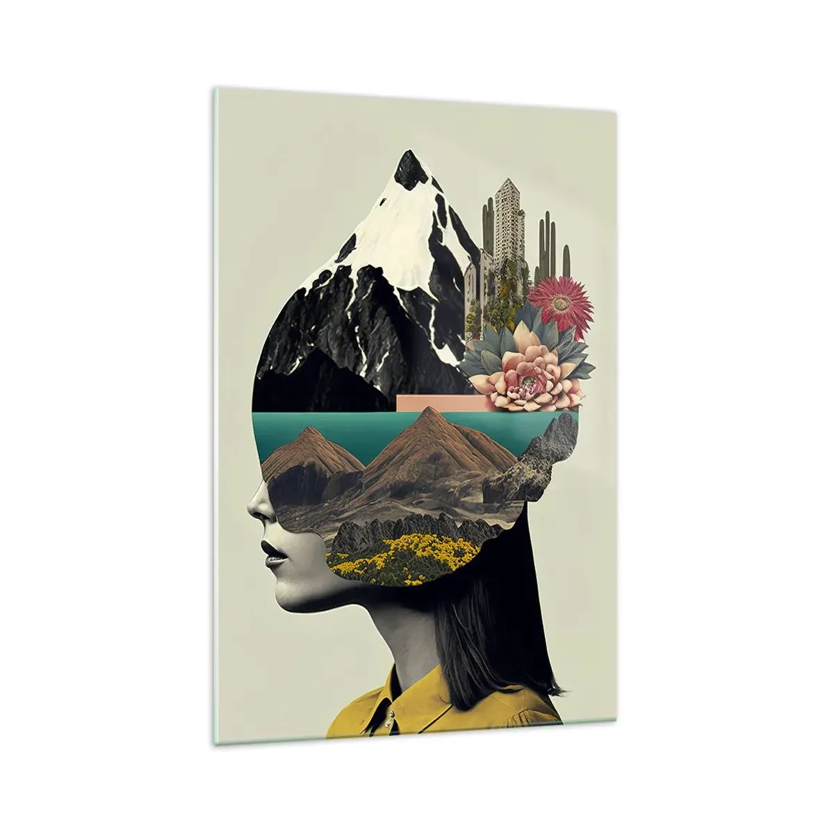 Obraz na skle - Žena – vždy tajemství - 70x100 cm