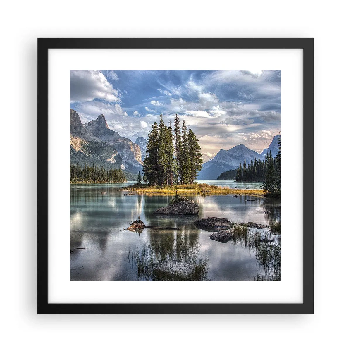 Plakát v černém rámu - U velké a čisté vody… - 40x40 cm