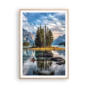 Plakát v rámu světlý dub - U velké a čisté vody… - 70x100 cm