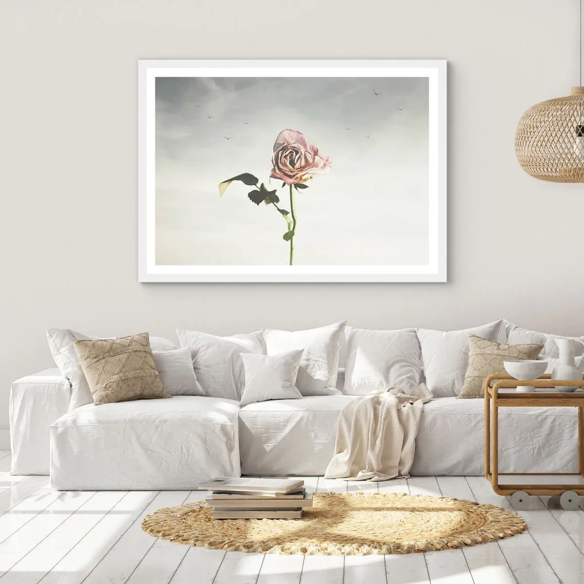 Plakát v bílém rámu - Vítání jara - 100x70 cm