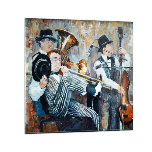 Obraz na skle - Celý tento jazz - 30x30 cm