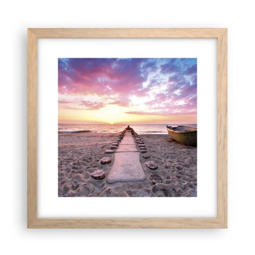 Plakát v rámu světlý dub - Okamžik hlubokého prožitku - 30x30 cm