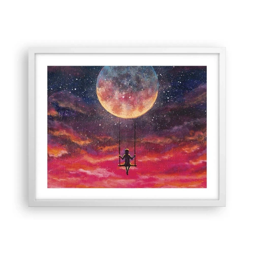 Plakát v bílém rámu - Stavět si vzdušné zámky - 50x40 cm