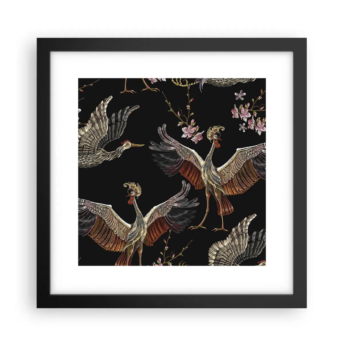 Plakát v černém rámu - Pohádkový pták - 30x30 cm