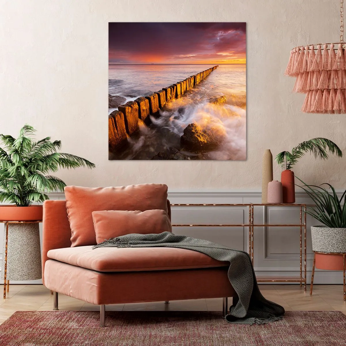 Obraz na plátně - Jemnost vln - 70x70 cm