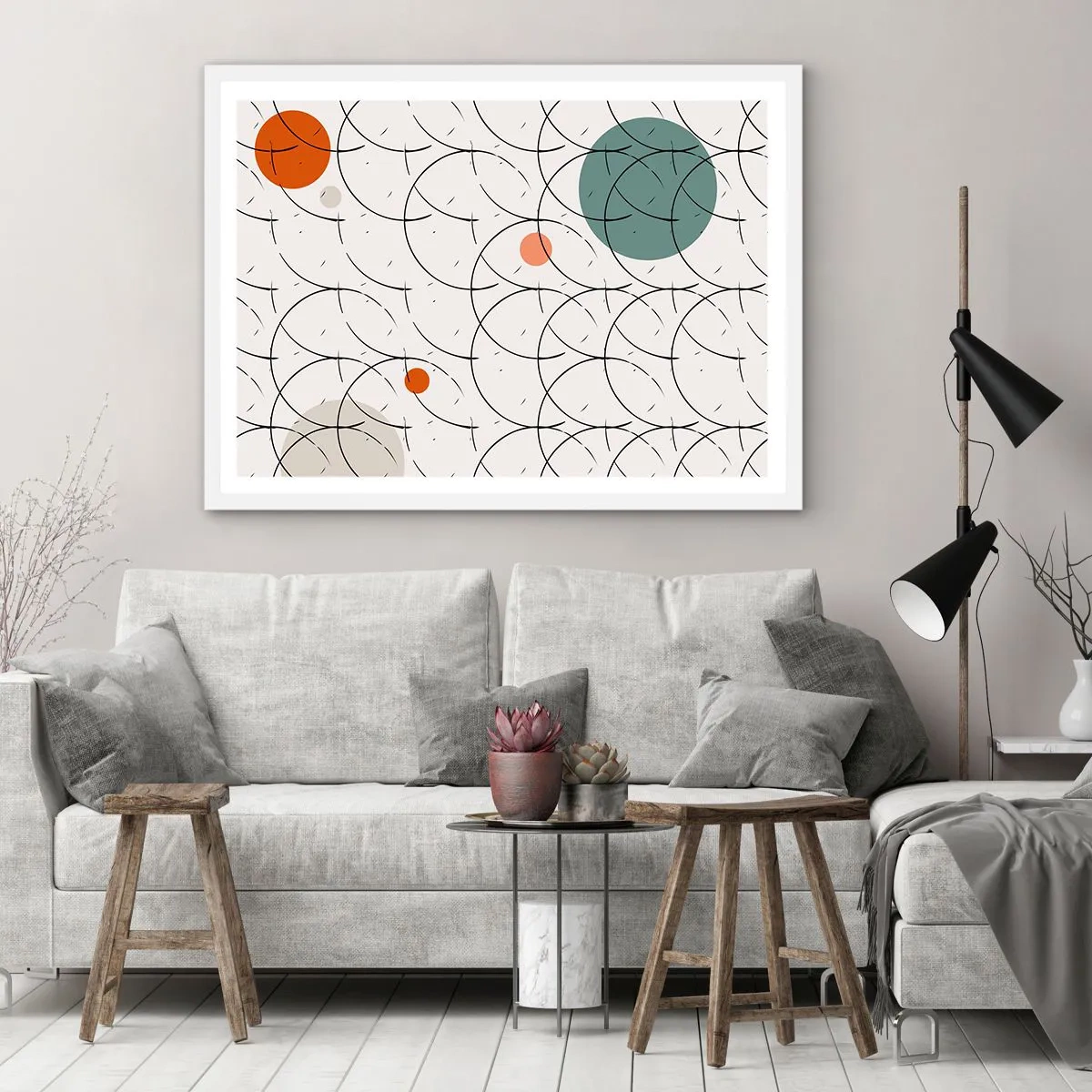 Plakát v bílém rámu - V duchu pop-artu - 100x70 cm