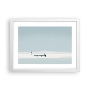 Plakát v bílém rámu - Ano, čekám. - 40x30 cm