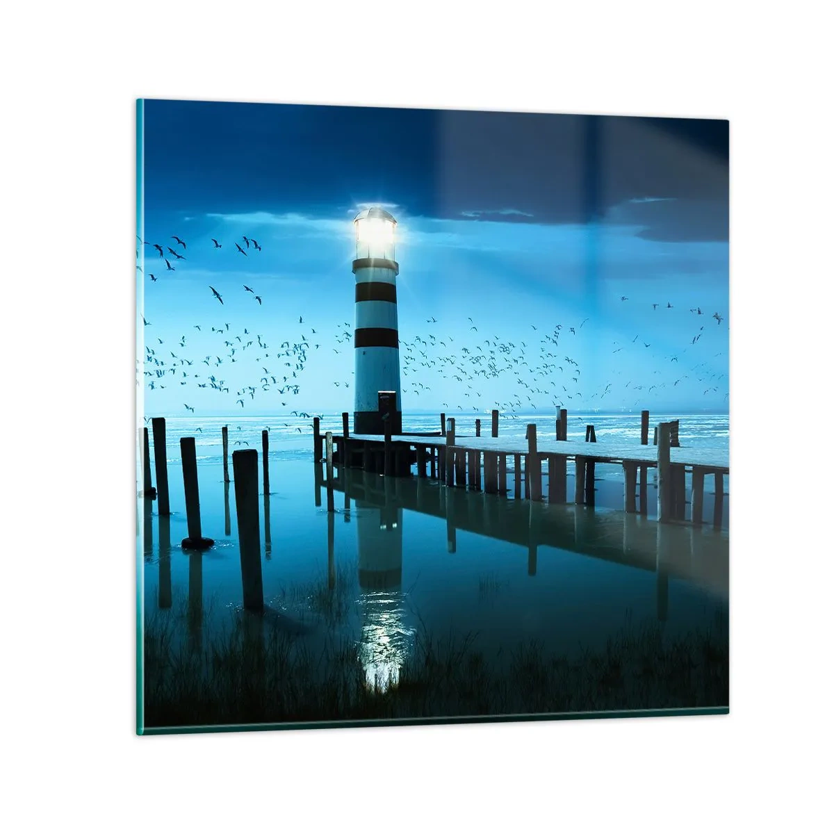 Obraz na skle - A nebojíš se tmy - 60x60 cm