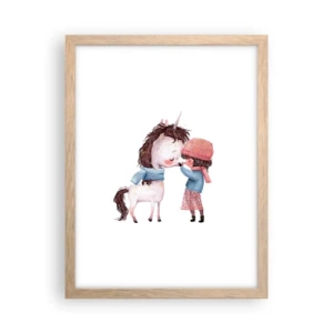 Plakát v rámu světlý dub - Zimní příběh - 30x40 cm