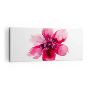 Obraz na plátně - Karmínový voňavý polibek - 100x40 cm