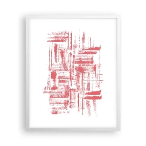 Plakát v bílém rámu - Červené město - 40x50 cm