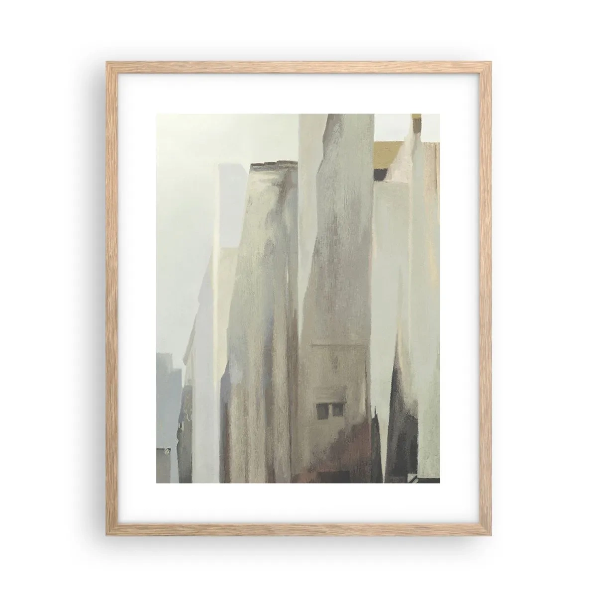 Plakát v rámu světlý dub - Sen o městě - 40x50 cm