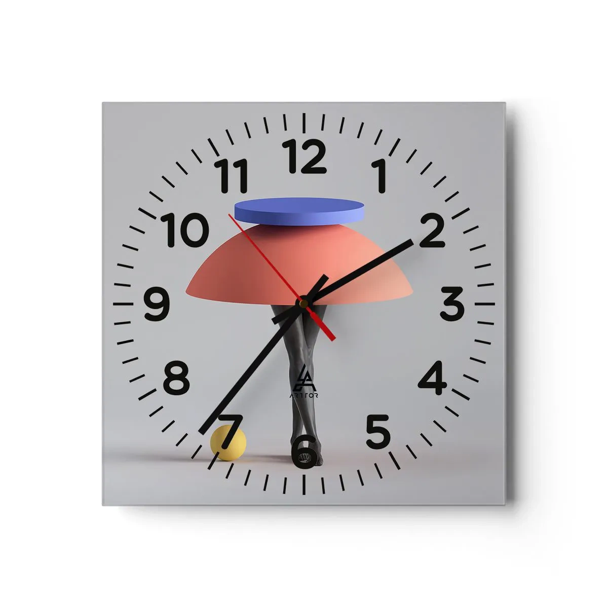 Nástěnné hodiny - Surrealistická kompozice - 40x40 cm