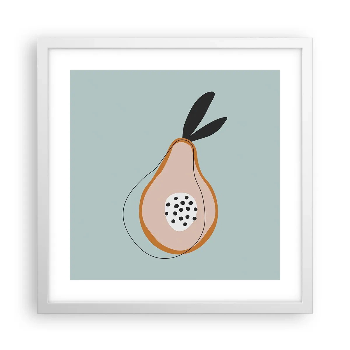 Plakát v bílém rámu - Pronikání do podstaty věcí - 40x40 cm