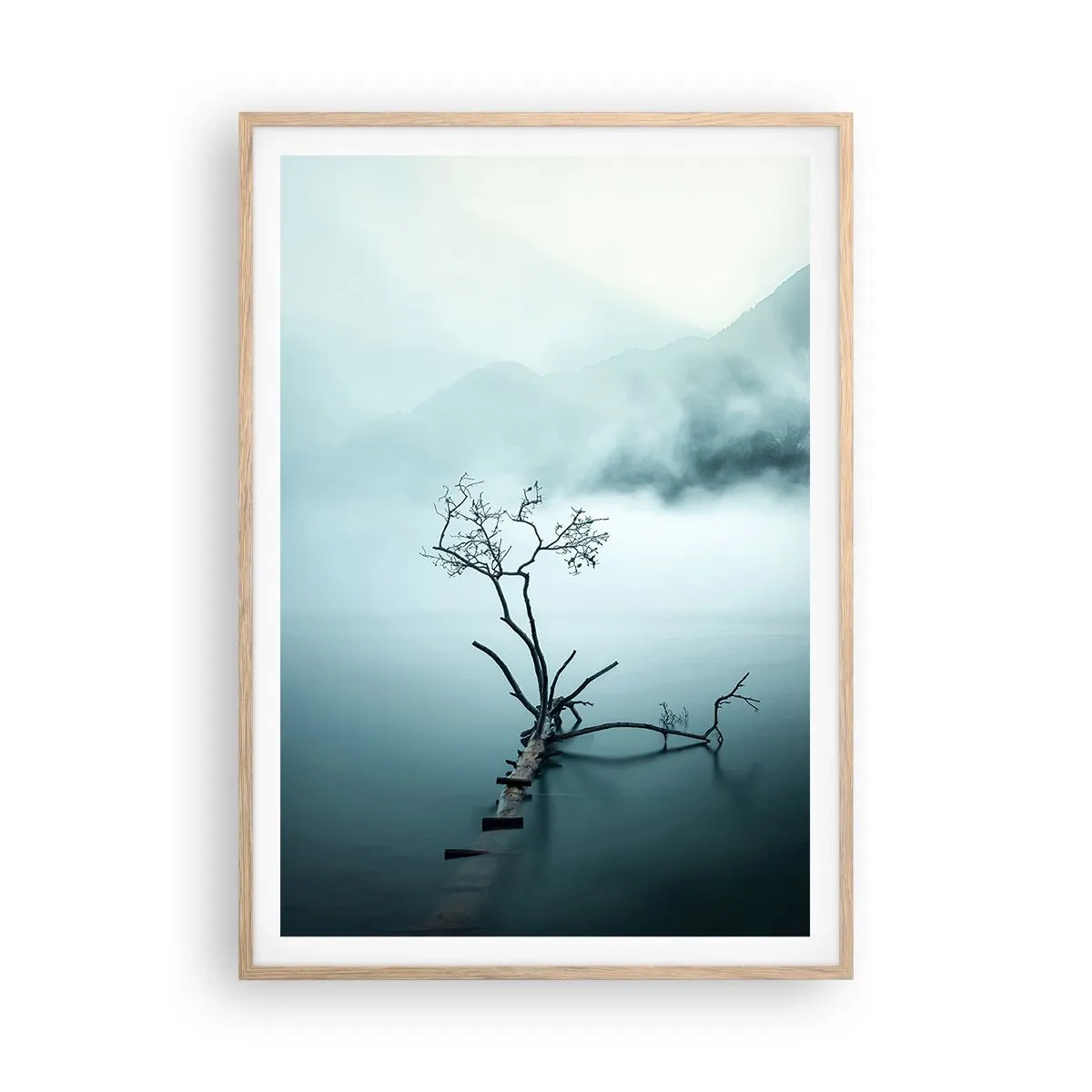 Plakát v rámu světlý dub - Z vody a mlhy - 70x100 cm