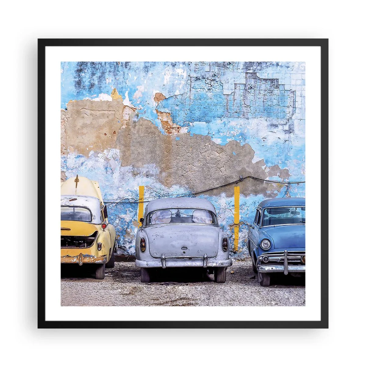 Plakát v černém rámu - Setkání veteránů - 60x60 cm