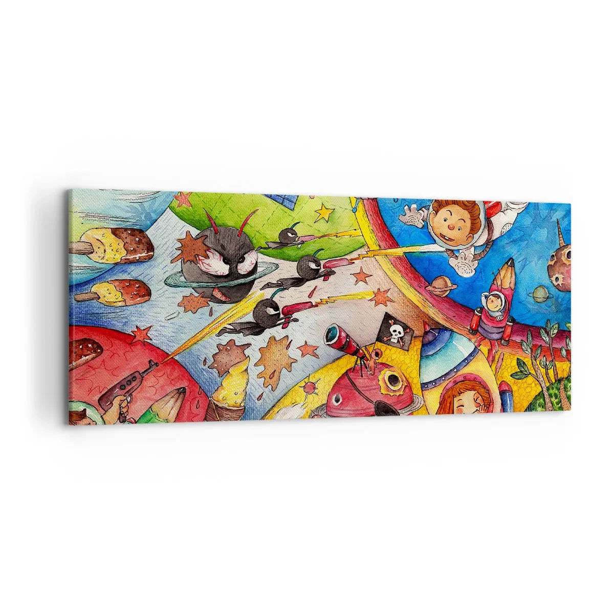 Obraz na plátně - Velké vesmírné dobrodružství - 120x50 cm