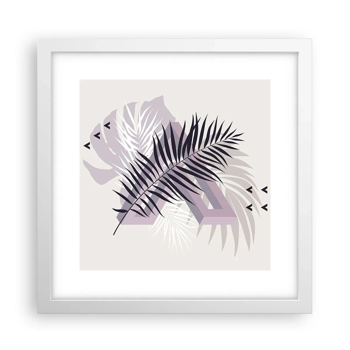 Plakát v bílém rámu - Stín stínu - 30x30 cm