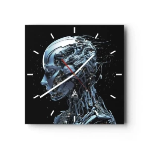 Nástěnné hodiny - Technologie je žena - 40x40 cm