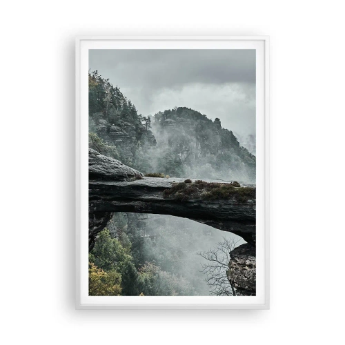 Plakát v bílém rámu - Dobrodružství právě začíná - 70x100 cm