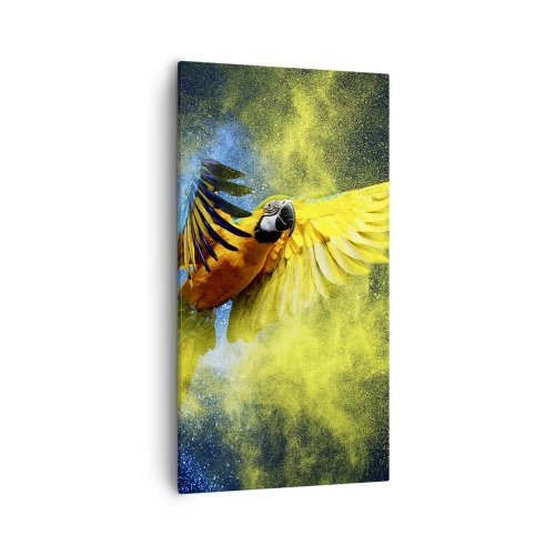 Obraz na plátně - V modro-zlatém prachu - 55x100 cm