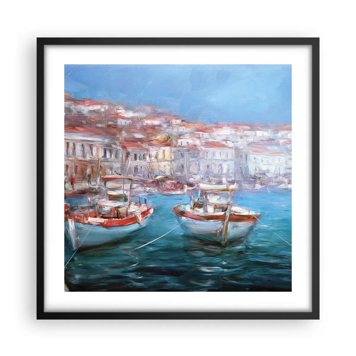 Plakát v černém rámu - Italský záliv - 50x50 cm