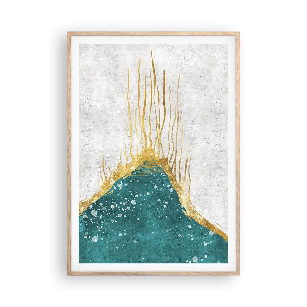 Plakát v rámu světlý dub - Zlatý příliv - 70x100 cm