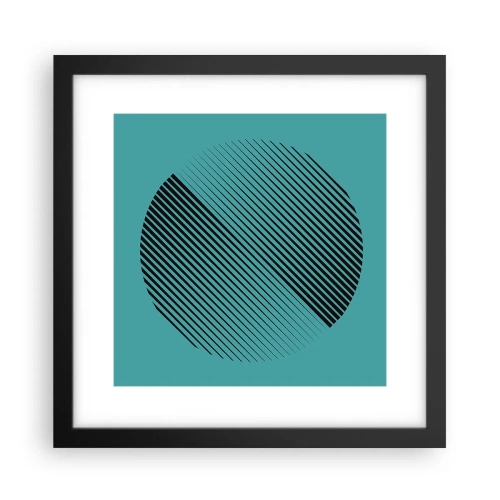 Plakát v černém rámu - Kruh – geometrická variace - 30x30 cm