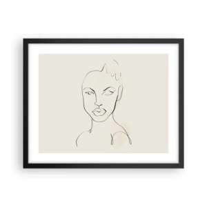 Plakát v černém rámu - Obrys smyslnosti - 50x40 cm