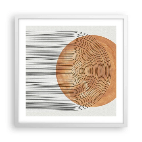 Plakát v bílém rámu - Slunečná kompozice - 50x50 cm