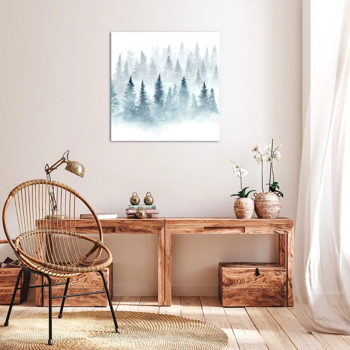 Obraz na plátně - Zahalené mlhou - 60x60 cm