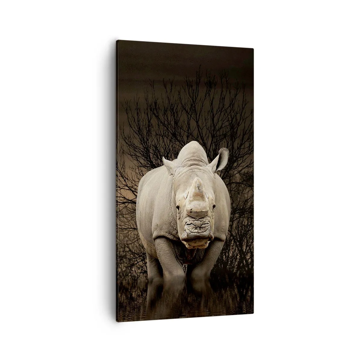 Obraz na plátně - Bílý proti přírodě - 55x100 cm