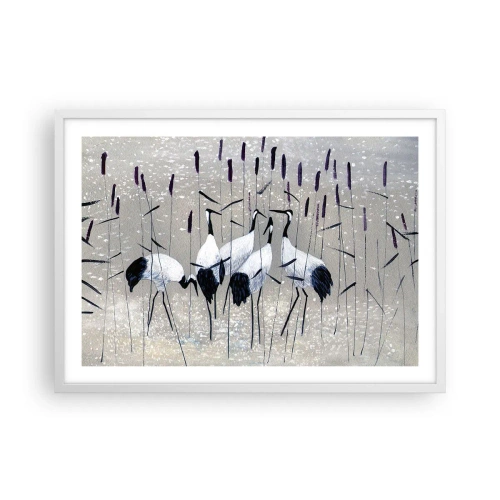 Plakát v bílém rámu - Mezi svými - 70x50 cm