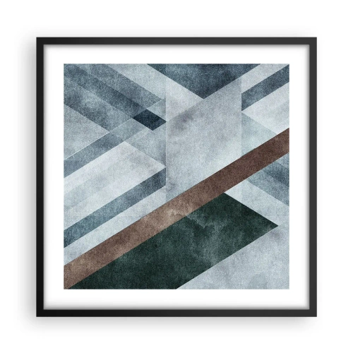 Plakát v černém rámu - Sofistikovaná elegance geometrie - 50x50 cm