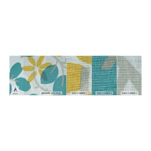 Vzor Fototapety Samolepicí Deluxe Sticker - Mezi azurovými listy - Boho, Květiny, Minimalismus - 100x30 cm