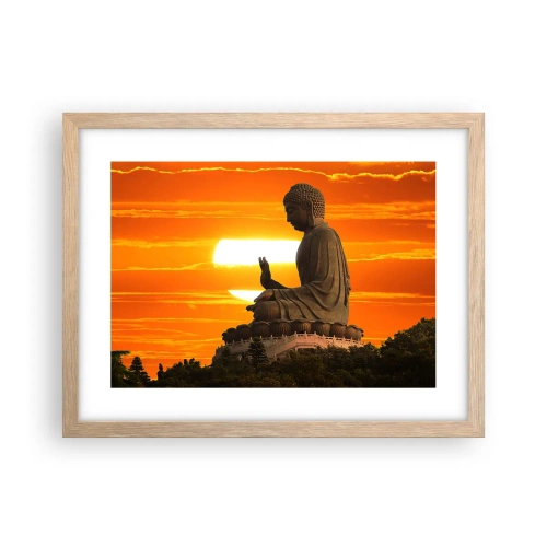 Plakát v rámu světlý dub - Bez strachu ze světa - 40x30 cm